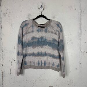 Forte Cashmere Tie Dye Cashmere Blend Pullover Sweater Large